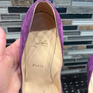 Christian Louboutin Purple Suede Heels